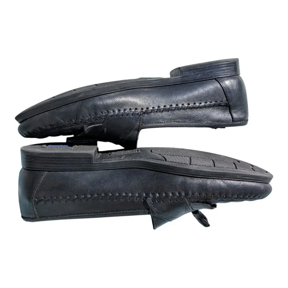Giorgio Brutini Bartell Men's Leather Black 9303 Size 11M Tassel Moccasin Loafer